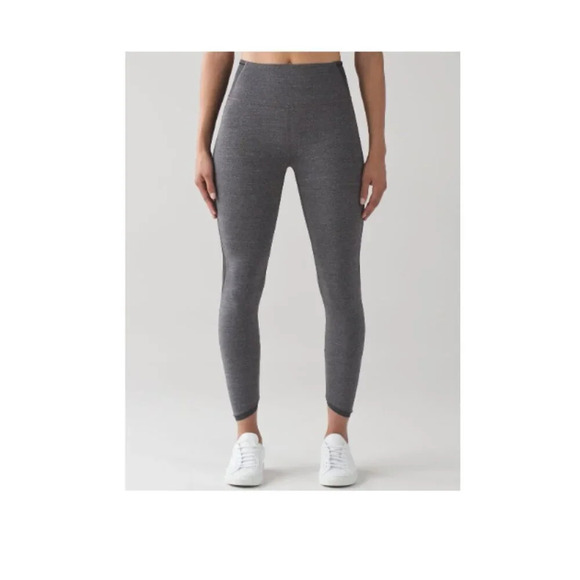 Lululemon Featherlight  Tight Heathered Black - Picture 1 of 11